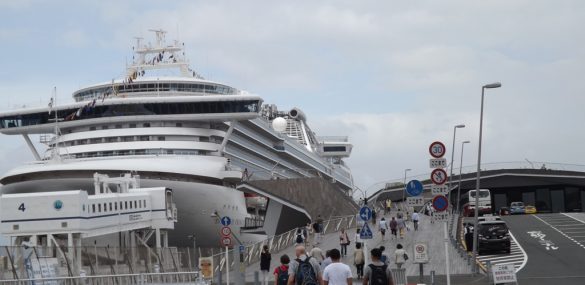 Из-за карантина лайнер Diamond Princess задержали в Йокогаме и отменили следующие два круиза