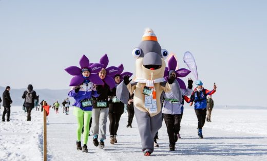 Корюшка и рододендроны вышли на ледовую дистанцию полумарафона