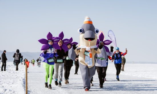 Корюшка и рододендроны вышли на ледовую дистанцию полумарафона
